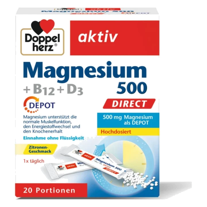Magnesium 500 + B12 + D3 DIRECT
