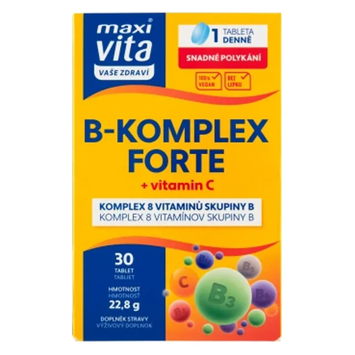 Maxi Vita B-комплекс форте + витамин C, 30 таблеток