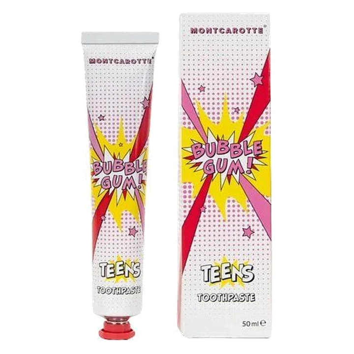 Zubní pasta pro teenagery Montcarotte, příchuť žvýkačka, 50 ml